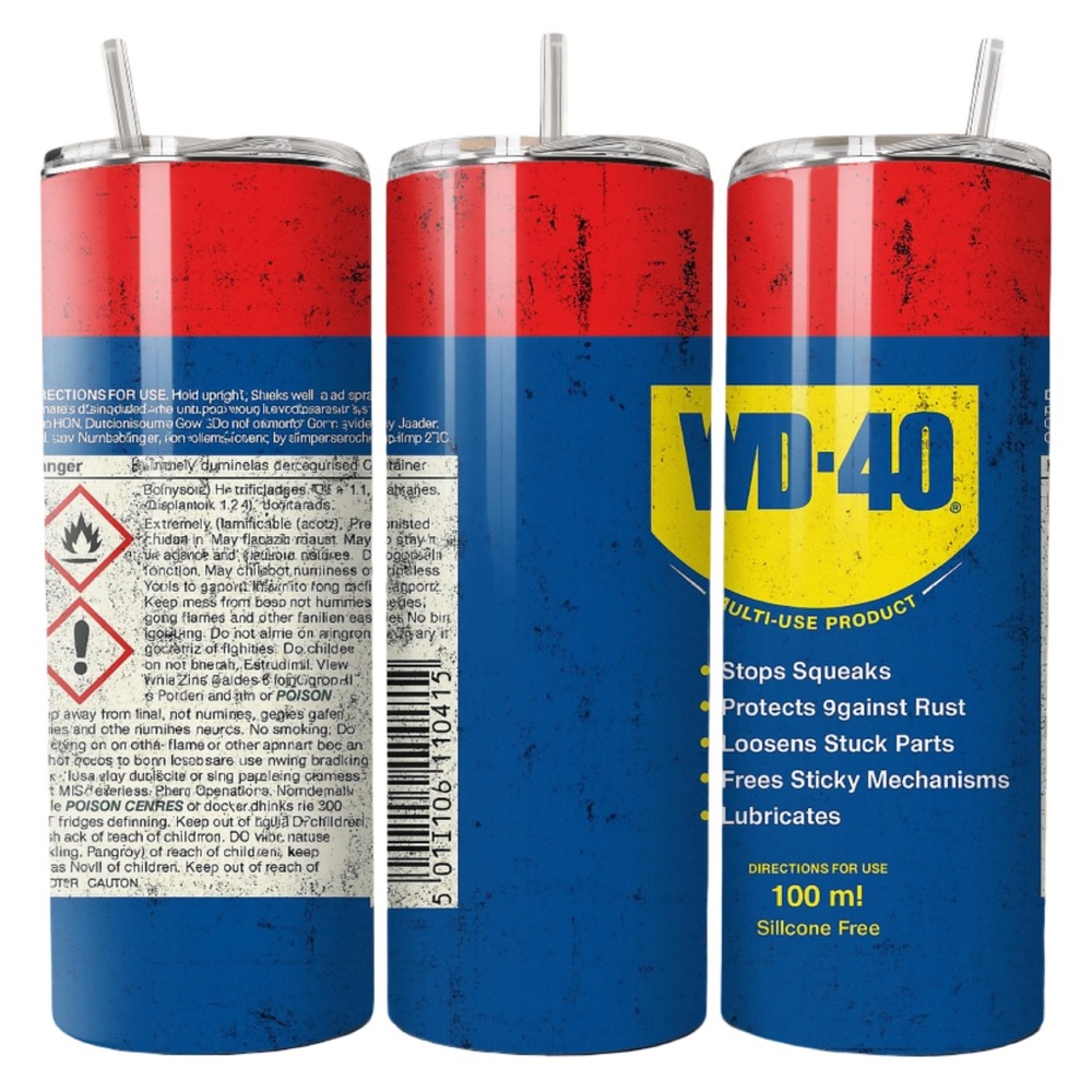 WD-40 Red and Blue Tumbler